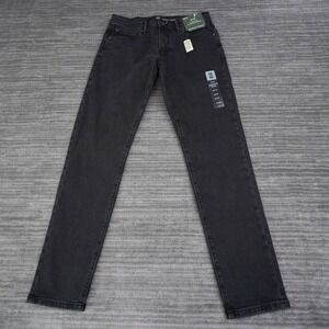 Mutual Weave Men The Slim Dark Rinse Black Denim Jeans New 29x32 Fit 31x31.5